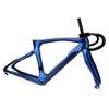 HIMALO 700C Road Bike Frameset Carbon Disc Brake Frame 44/46.5/50/51.5/53/54/55/56/cm Thru Axle 100/142mm Internal Routing Frame + Handlebar(56cm) view 1