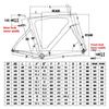 HIMALO 700C Road Bike Frameset Carbon Disc Brake Frame 44/46.5/50/51.5/53/54/55/56/cm Thru Axle 100/142mm Internal Routing Frame + Handlebar(56cm) view 2