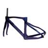 HIMALO 700C Road Bike Frameset Carbon Disc Brake Frame 44/46.5/50/51.5/53/54/55/56/cm Thru Axle 100/142mm Internal Routing Frame + Handlebar(56cm) view 3