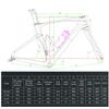 HIMALO Carbon Gravel Bike Frameset 700c Road Bike Frame 45/48/51/54cm Lightweight Disc Brake Frame Set Thru Axle F12x100mm/R12x142mm Internal Routing(Silver,54CM) view 2