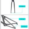 HIMALO Carbon Road Bike Frameset 48/50/52CM Thru Axle Disc Brake Frame 700C Breaking Wind Race Frame Lightweight Internal Routing(50CM Gray) view 3