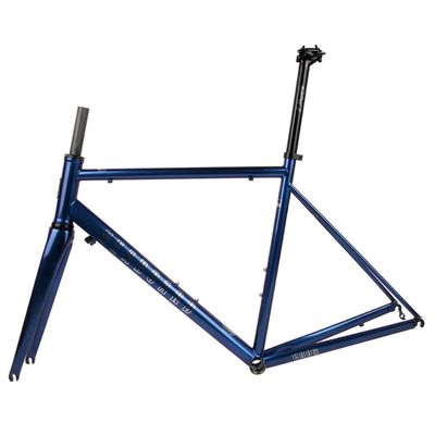 HIMALO 700c Road Bike Frameset 44/47/50/53/56CM Cr-Mo Steel Frame QR 100/130mm Rim Brake Frame with Carbon Fork(Purple,56cm)