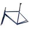 HIMALO 700c Road Bike Frameset 44/47/50/53/56CM Cr-Mo Steel Frame QR 100/130mm Rim Brake Frame with Carbon Fork(Purple,56cm) view 1