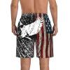 Klainlcly Eagle American Flag Mens Swim Trunks Swimwear Quick Dry Swimsuits Beach Shorts with Pockets XX-Large view 3