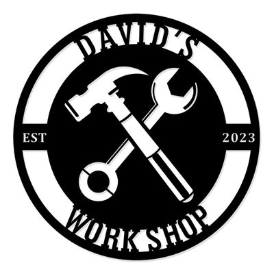 Personalized Workshop Name Metal Sign, Custom Tools Centerpiece, Tools Wall Decor,Repair Tools Decoration, Custom Workshop Name Sign,Custom Garage Sign Name,Tool Sign,Mechanic Sign Dad Gift (Style-4)