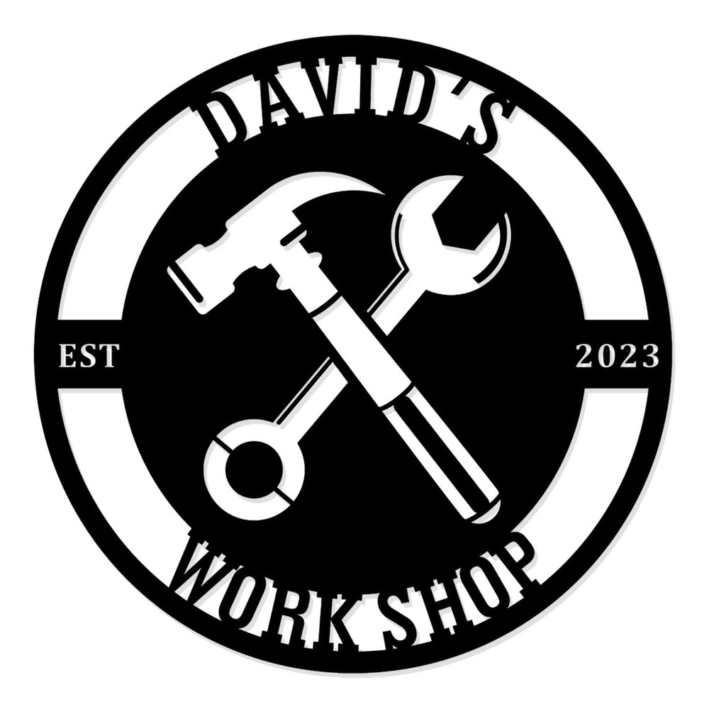 Personalized Workshop Name Metal Sign, Custom Tools Centerpiece, Tools Wall Decor,Repair Tools Decoration, Custom Workshop Name Sign,Custom Garage Sign Name,Tool Sign,Mechanic Sign Dad Gift (Style-4)