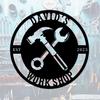 Personalized Workshop Name Metal Sign, Custom Tools Centerpiece, Tools Wall Decor,Repair Tools Decoration, Custom Workshop Name Sign,Custom Garage Sign Name,Tool Sign,Mechanic Sign Dad Gift (Style-4) view 3