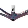 HIMALO 700c Road Bike Frameset Disc Brake Discoloration Carbon Racing Frame 46/48/50/52/54CM 100/142mm Thru Axle Frame with Fork and Headset(Silver,50CM) view 4