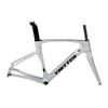 HIMALO Carbon Breaking Wind Road Bike Frameset 46/48/50/52/54cm Disc Brake Racing Frame Thru Axle 100/142mm Internal Wiring Bicycle Frame(Silver,54CM) view 1