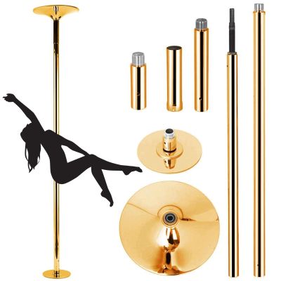 Dance Pole Portable Dancing Pole Portable Gold Pole Dance Pole, Professional Stripper Pole Apartment Friendly, Heavy-Duty Steel Dance Tube Dancing Pole Workout Equipment(2.32M-2.825M(7.6FT-9.3FT))