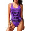 Custom Womens Bathing Suit Personalized Tummy Control Swimsuit Adjustable Swimwear Cover Style05 Blueviolet view 1