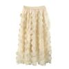 LIXINGHEITANG Flower A-line Skirt for Women Elastic Waist Color Stitching Party Clothing Autumn s9 M view 1