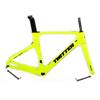 HIMALO Carbon Road Bike Frameset 46/48/50/52/54/56cm 700c Wind Breaking Racing Frame Internal Routing Disc Brake Frame Set Thru Axle 100mm/142mm(Yellow,50CM) view 1