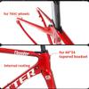 HIMALO Carbon Road Bike Frameset 46/48/50/52/54cm Wind-Breaking Disc Brake Frame Lightweight 100/142mm Thru Axle Frame Internal Routing  for 700c Wheels(Titanium,48CM) view 3