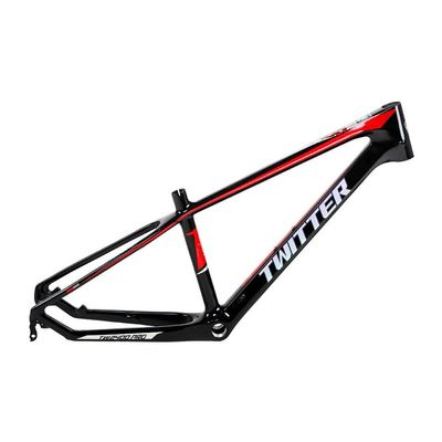 HIMALO Hardtail Mountain Bike Frame 24er Carbon Fiber Bike Frame 13.5'' QR 135mm Disc Brake Frame Internal Routingfor Women Students(Black)