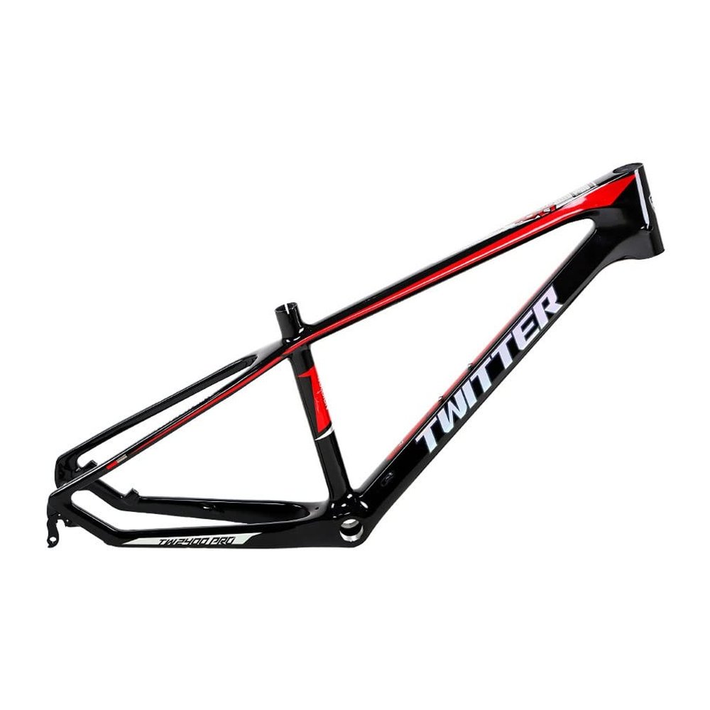 HIMALO Hardtail Mountain Bike Frame 24er Carbon Fiber Bike Frame 13.5'' QR 135mm Disc Brake Frame Internal Routingfor Women Students(Black)