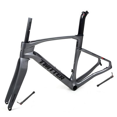HIMALO 700c Carbon Road Bike Frameset Disc Brake Gravel Bike Frame 45/48/51/54cm Lightweight Internal Routing Frame Thru Axle F12x100mm/R12x142mm(45CM)