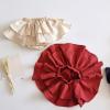BILIKEYU Toddler Little Girls Pleated Skirts Elastic High Waist Tiered Ruffle A Line Flowy Swing (Red, 18-24 Months) view 4