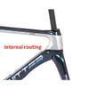 HIMALO Carbon Road Bike Frameset Discoloration Disc Brake Frame 46/48/50/52/54CM Racing Frame Thru Axle 100/142mm with Fork, for 700c Wheels(Silver,46CM) view 3