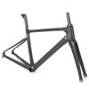HIMALO Road Bike Frameset 700C Carbon C Brake Frame 45/48/51/54cm Lightweight Internal Routing Frame QR 100/130mm Pneumatics Broken Wind(45CM) view 1