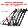 HIMALO Mountain Bike Frame 29er Hardtail XC Bike Frame S/M/L Aluminum Alloy Thru Axle Frame 12 * 142mm Disc Brake Internal Routing Racing Frame(Black,L/Large) view 2