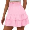 The Clearance,Shorts for Women, Bermuda Shorts for Women 2152 Summer High Waisted Ruffle Shorts Floral Pleated Hem Casual Pants, The,L,H view 3