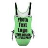 Bathing Suits Customize with Your Unique Design Womens Tummy Control Bathing Suits Personalized Swimsuit Adjustable Style13 LightGreen view 4