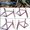 HIMALO C Brake Road Bike Frameset Carbon Wind Breaking Racing Frame 46/48/50/52/54cm Internal Routing Frame QR 100/130mm Red Frame Set(46CM) view 2