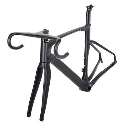 HIMALO 700C Road Bike Frameset Lightweight Carbon Race Bike Frame 43.5/46/48/50/52/54CM Broken Wind Disc Brake Frame Thru Axle 100/142mm Internal Routing(52CM)