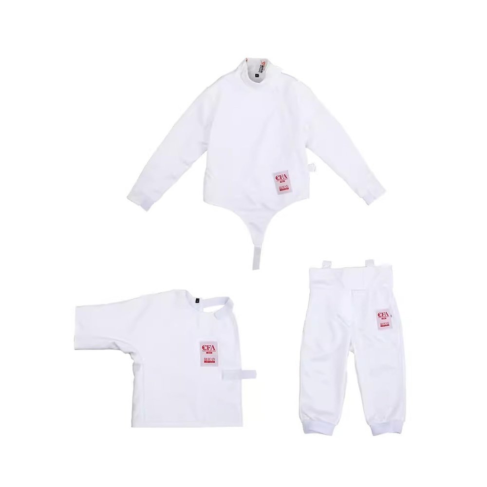 KXJPIZIYB 3-Piece Professional Fencing Suit, 350N Fencing Uniform Suit, for Foil/Epee/Sabre Daily Training, Right Hand(54#)