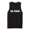 Women Muscle Tank Tops be Kind. Printed Top Shirt Summer Sleeveless Shirts (Large,Black) view 1