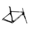 HIMALO C Brake Road Bike Frameset Carbon Fiber Wind Breaking Racing Frame 46/48/50/52/54cm Internal Routing Frame QR 100mm/130mm(Black,54cm) view 1
