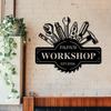 Personalized Workshop Name Metal Sign, Custom Tools Centerpiece, Tools Wall Decor,Repair Tools Decoration, Custom Workshop Name Sign,Custom Garage Sign Name,Tool Sign,Mechanic Sign Dad Gift (Style-2) view 2