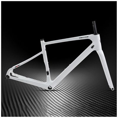 HIMALO Carbon Road Bike Frameset 700C Gravel Bike Frame 45/48/51/54CM Disc Brake Frame Lightweight Thru Axle 12x100mm/12x142mm Internal Routing(48CM)