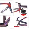 HIMALO Road Bike Frameset Carbon Off-Road Racing Frame Set 100/142mm Thru Axle Disc Brake Frame 45/48/51/54cm Internal Routing(Yellow,48CM) view 3