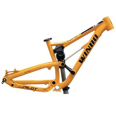 HIMALO 26er/27.5er Mountain Bike Suspension Frame 16.5'' Aluminium Alloy Bike Frame Disc Brake Thru Axle 12 * 142mm(Orange,26 * 16.5'')