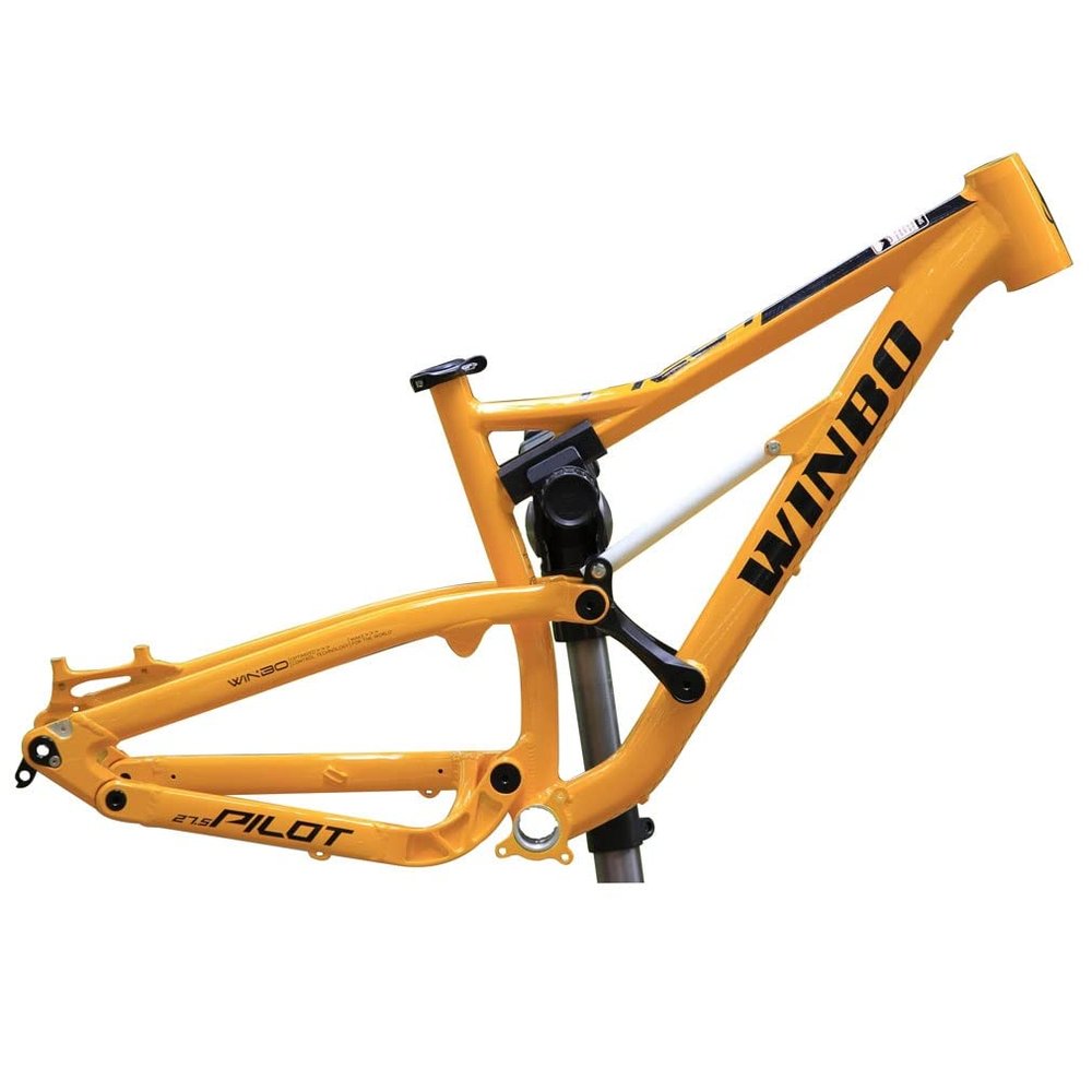 HIMALO 26er/27.5er Mountain Bike Suspension Frame 16.5'' Aluminium Alloy Bike Frame Disc Brake Thru Axle 12 * 142mm(Orange,26 * 16.5'')