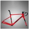 HIMALO Road Bike Frameset 700C Carbon Disc Brake Frame 45/48/51/54CM BB86 100/142mm Thru Axle Frame Set Full Internal Routing(54CM Red) view 1