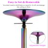 Adjustable Height Spinning Pole Adjustable Dancing Pole for Beginners and Professionals, Portable Stripper Pole, Home Club Bar Gym Dance Poles, Spinning & Static Fitness Pole(2.37m-2.875m(7.8ft-9.4ft) view 4