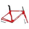 HIMALO 700c Road Bike Frameset Thru Axle 100/142mm Lightweight Carbon Disc Brake Frame 46/48/50/52/54cm Wind-Breaking Frame Internal Routing(Red,54CM) view 1