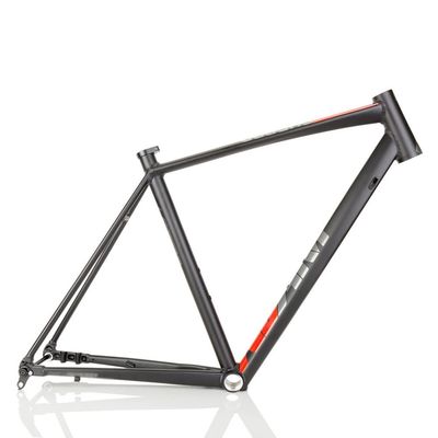 HIMALO Disc Brake Road Bike Frameset 700C*48/50/52/54/56CM Aluminum Alloy Off-Road Frame Thru Axle 12 * 142mm(Red,54cm)