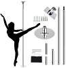 JYDQMOLS Adjustable Height Spinning Pole Fixed Plate Stripper Dance Pole 45mm, Professional Steel Dancing Tube with Ceiling Plates, Adjustable Home Workout Pole for Carpet(3.23m-3.355m(10.6ft-11ft)) view 1