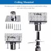 JYDQMOLS Adjustable Height Spinning Pole Fixed Plate Stripper Dance Pole 45mm, Professional Steel Dancing Tube with Ceiling Plates, Adjustable Home Workout Pole for Carpet(3.23m-3.355m(10.6ft-11ft)) view 2
