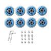 GXBHSP 85A 64mm 68mm 70mm Inline Skate Wheels with Bearings Inline Replacement Wheels Easy to Install Inline Wheels for Smooth and Fast Ride for Teens Indoor Outdoor (blue,64mm)