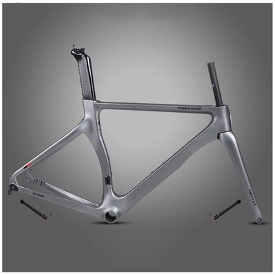 HIMALO 700C Road Bike Frameset Carbon Race Bike Frame 48/50/52CM Lightweight Disc Brake Frame Thru Axle F12x100mm/R12x142mm(48CM)