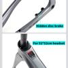 HIMALO 700C Road Bike Frameset Carbon Race Bike Frame 48/50/52CM Lightweight Disc Brake Frame Thru Axle F12x100mm/R12x142mm(48CM) view 4