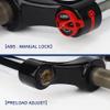 Fat Bikes Front Fork 20 Inch For 4.0" Tire Oil Spring Suspension Forks 1-1/8" Disc Brake QR 9mm Travel 100mm Manual Lock For Snow Beach XC Mountain Bikes Electric Bikes Magnesium + Aluminum Alloy Blac view 4