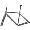 HIMALO 700c Road Bike Frameset Steel Disc Brake Frame 12X142mm Carbon Fork 12X100mm Thru Axle Frame Set 44/47/50/53/56CM Internal Routing(C,50cm)