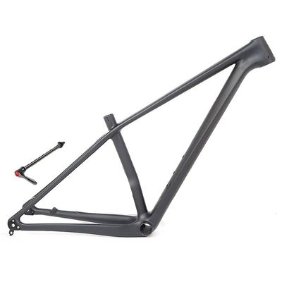 HIMALO Carbon Fiber Mountain Bike Frame 27.5er 29er XC AM Hardtail Bike Frame 15''/17''/19'' 12 * 142mm Thru Axle Frame Disc Brake Routing Internal(Matte Black,27.5 * 17'')