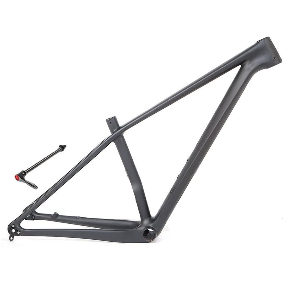 HIMALO Carbon Fiber Mountain Bike Frame 27.5er 29er XC AM Hardtail Bike Frame 15''/17''/19'' 12 * 142mm Thru Axle Frame Disc Brake Routing Internal(Matte Black,27.5 * 17'')